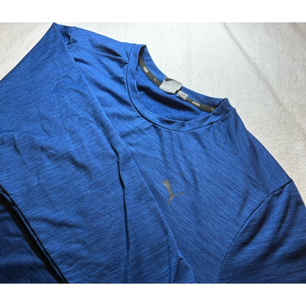 Puma Sweatshirt Crew Neck Rich Blue Pullover Long Sleeve Men XXL
